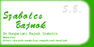 szabolcs bajnok business card